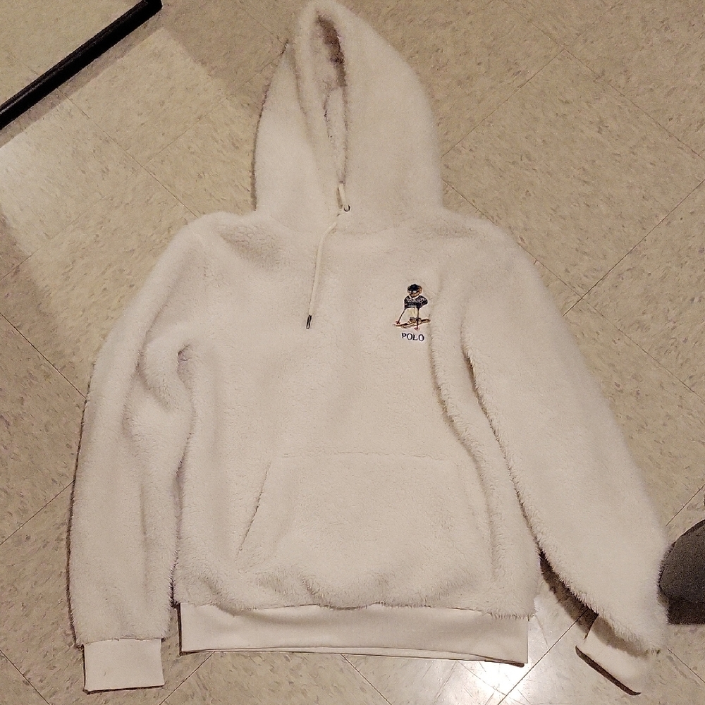 Ralph Lauren Cream Fleece Hoodie